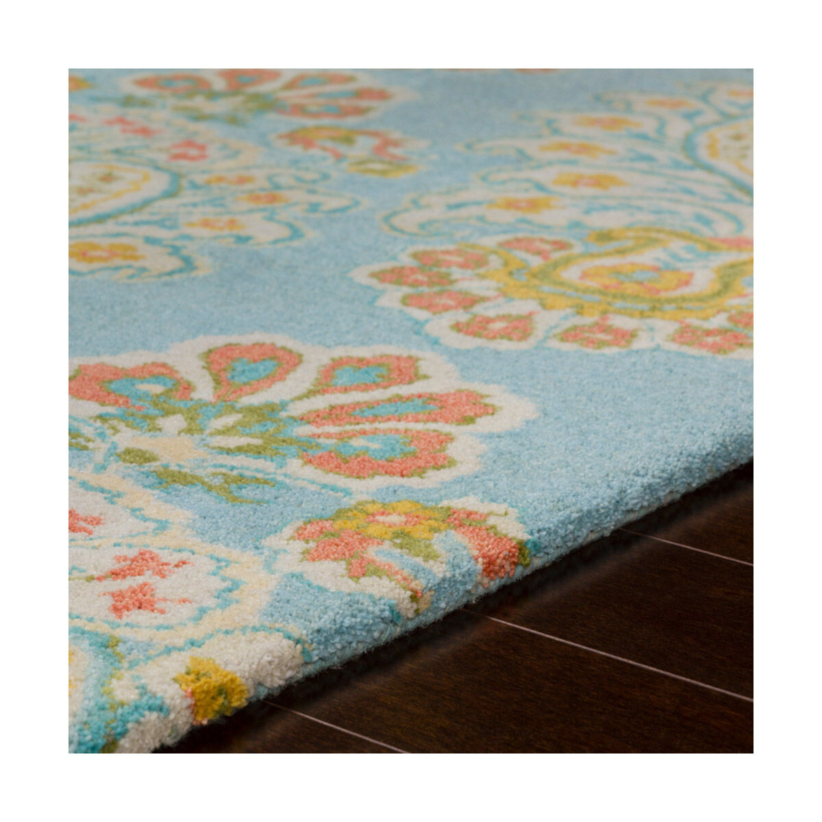 Surya TEC1033-576 Technicolor 90 X 60 inch Aqua/Teal/Bright