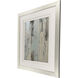 Concrete Planet Gray and Blue and Metallic and White Framed Art, The Studio