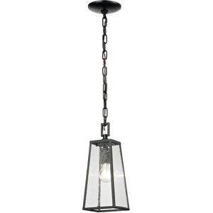 Meditterano 1 Light 5 inch Matte Black Outdoor Pendant