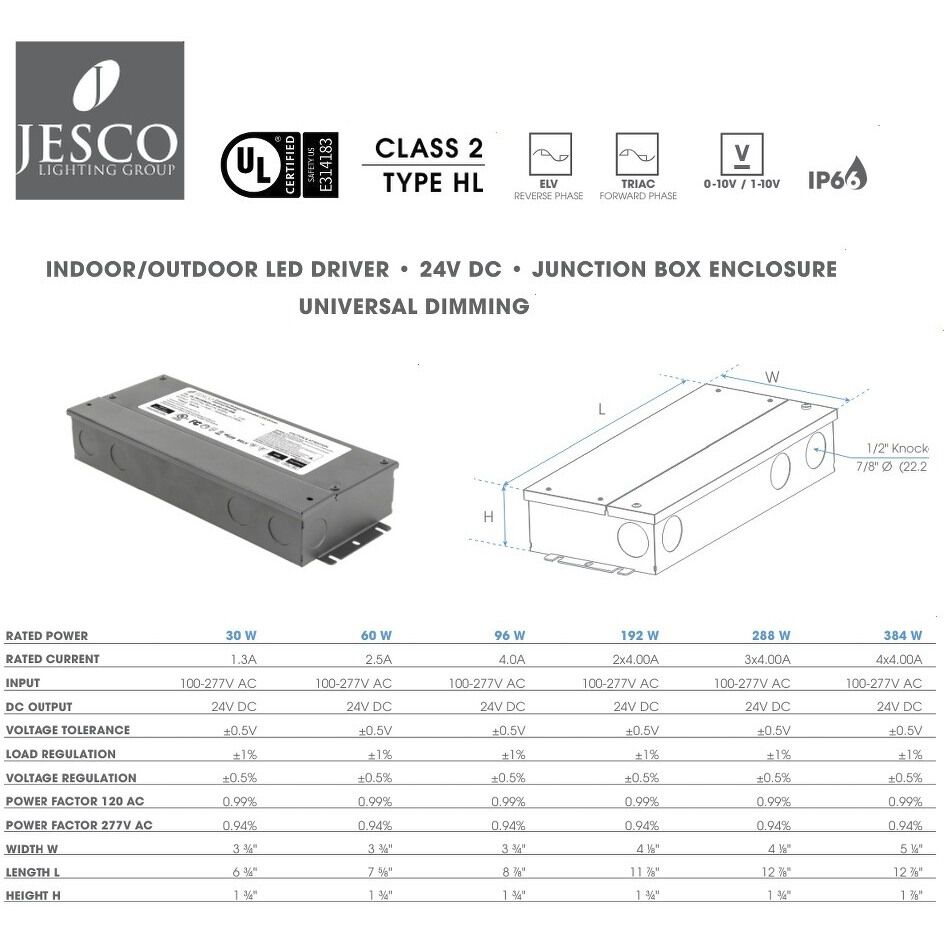 DL-PS Outdoor LED Power Supply, Dimming