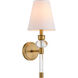 Cetro 1 Light 6.75 inch Brushed Brass Wall Mount Wall Light
