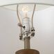 Santa Clara 28 inch 100.00 watt Walnut and White with Weathered Brass Table Lamp Portable Light