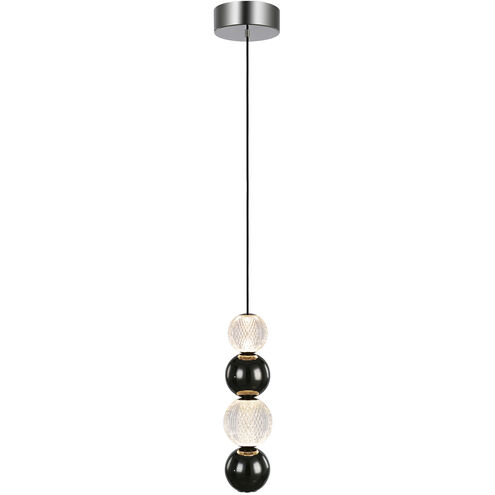 Onyx LED 4.38 inch Polished Nickel Pendant Ceiling Light