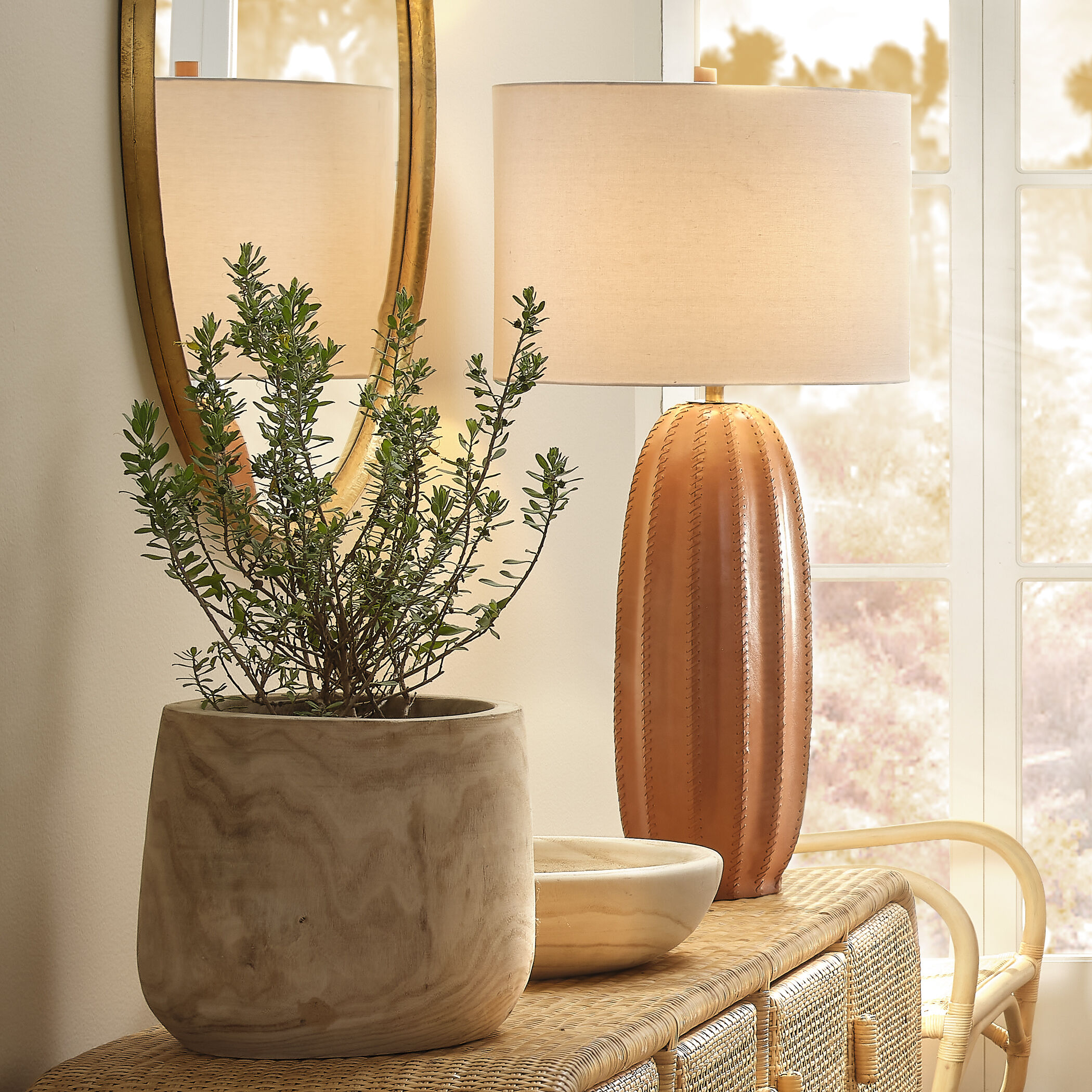 Brea 13.5 X 12 inch Wooden Vase