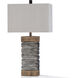 Darley 32 inch 100.00 watt Silver Painted and Brown Brushed and Beige Table Lamp Portable Light