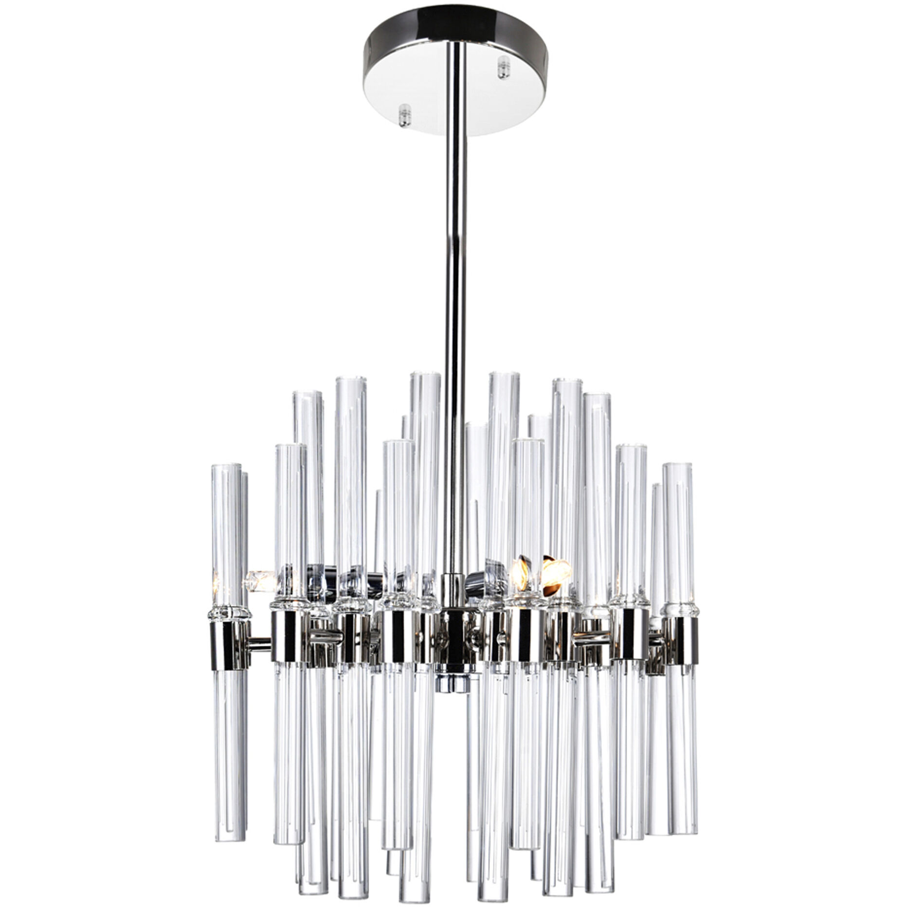 Miroir 3 Light 10 inch Polished Nickel Mini Chandelier Ceiling Light
