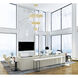 Orgue LED 32 inch Satin Gold Down Chandelier Ceiling Light