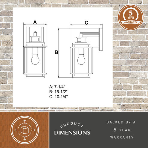 Hyde Park Espresso Bronze Outdoor Motion Sensor, Dualux