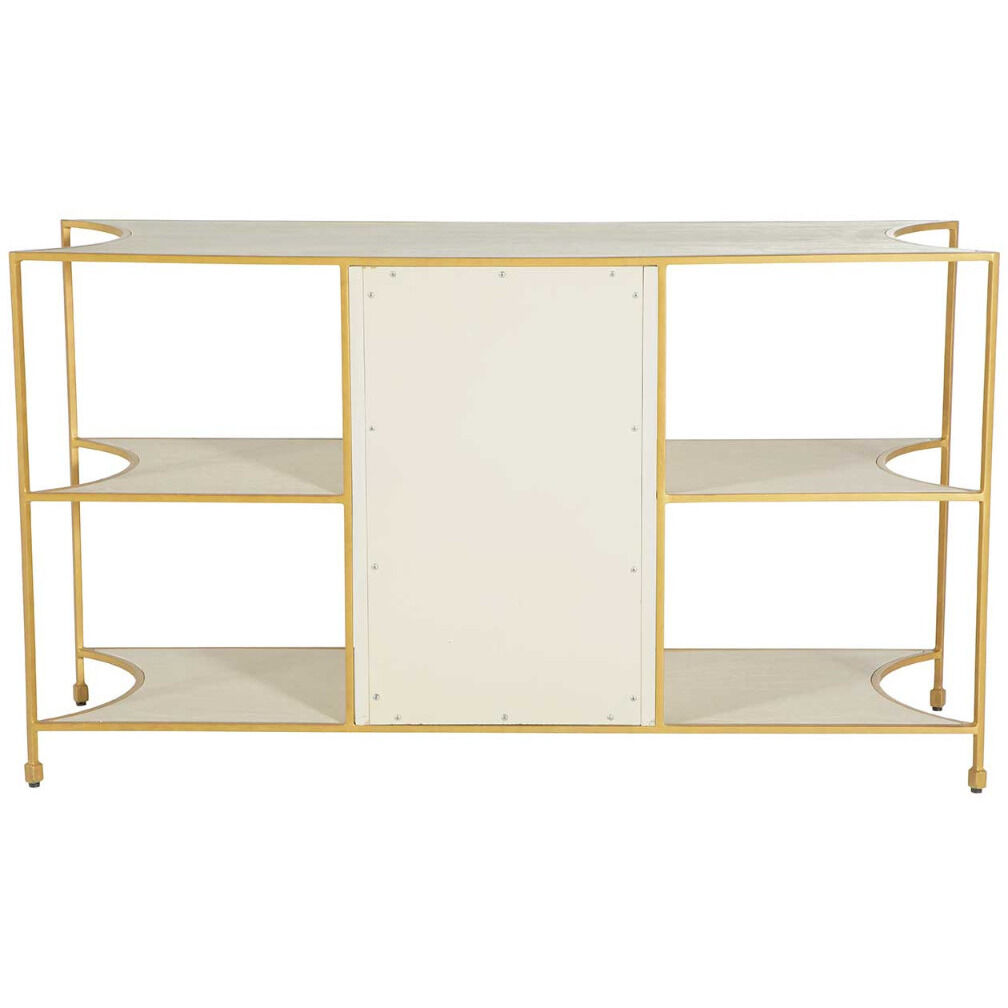 Jeanelle 53.5 X 16 inch Cerused White / Stained Gold Console Table
