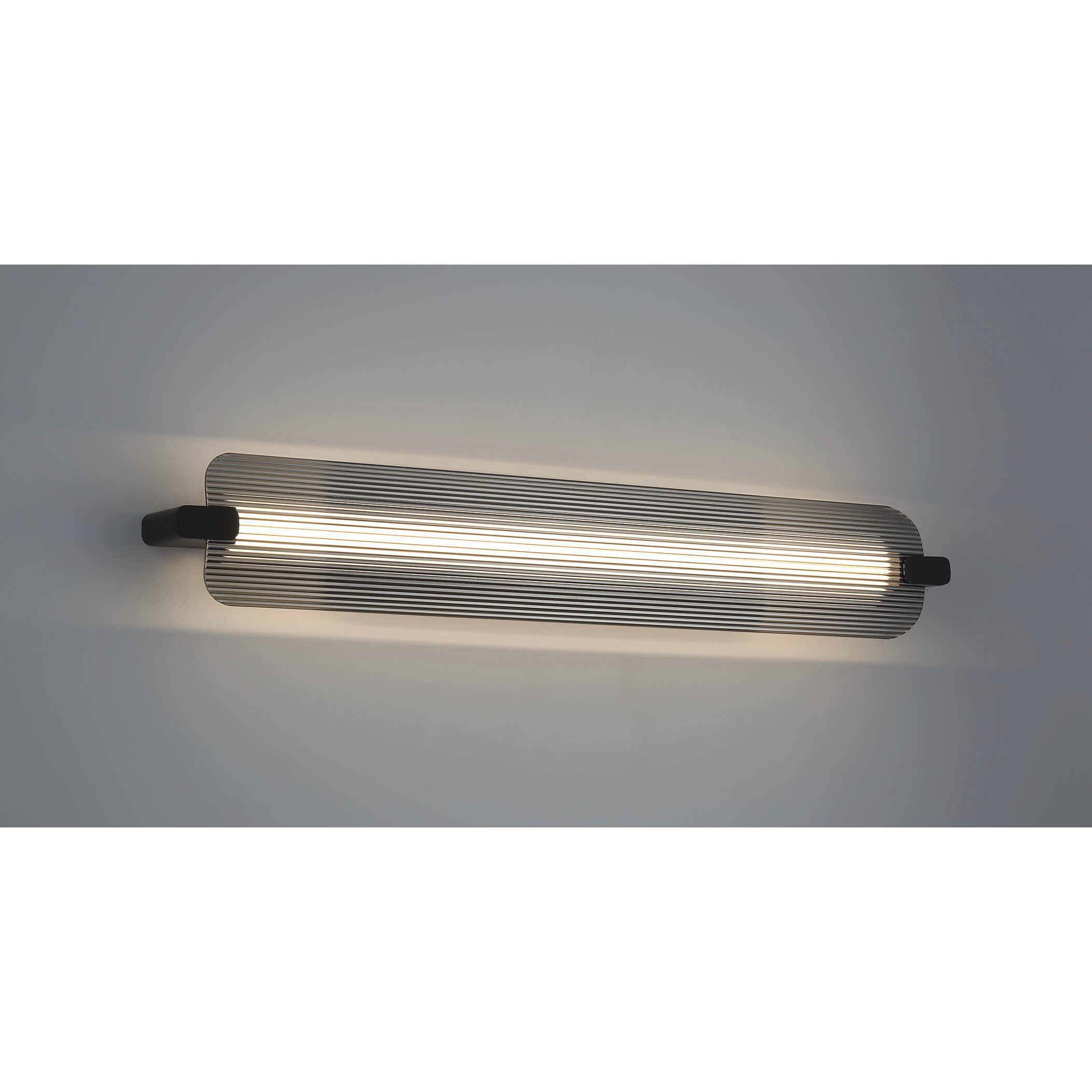 Neoness LED 34.25 inch Matte Black Outdoor Wall Sconce in Smoke