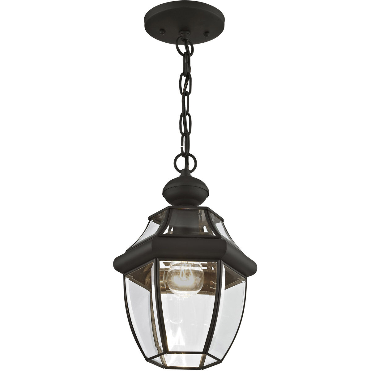Monterey 1 Light 9 inch Black Outdoor Pendant Lantern 