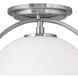 Somerset 1 Light 11.5 inch Brushed Nickel Indoor Semi-Flush Mount Ceiling Light