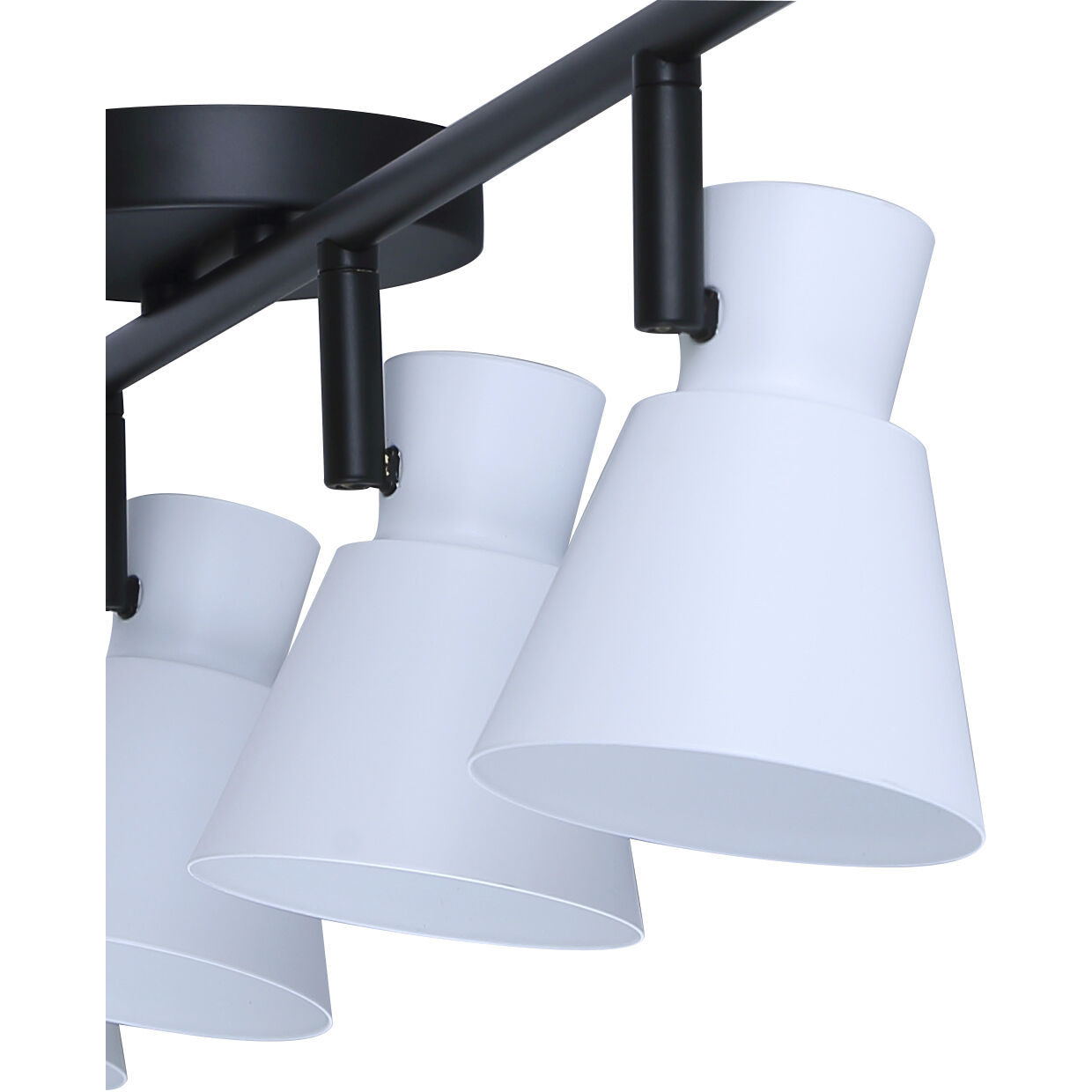 Radley 4 Light Black/White Track Lighting Ceiling Light