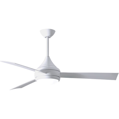 Atlas Donaire 52 inch Gloss White Outdoor Ceiling Fan, Coastal Wet Rated