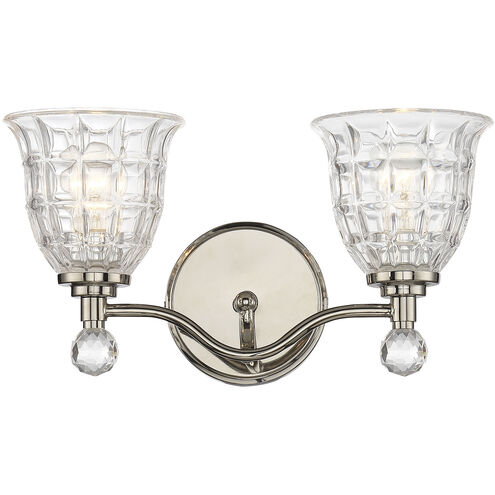 Birone 2 Light 16 inch Polished Nickel Bathroom Vanity Light Wall Light