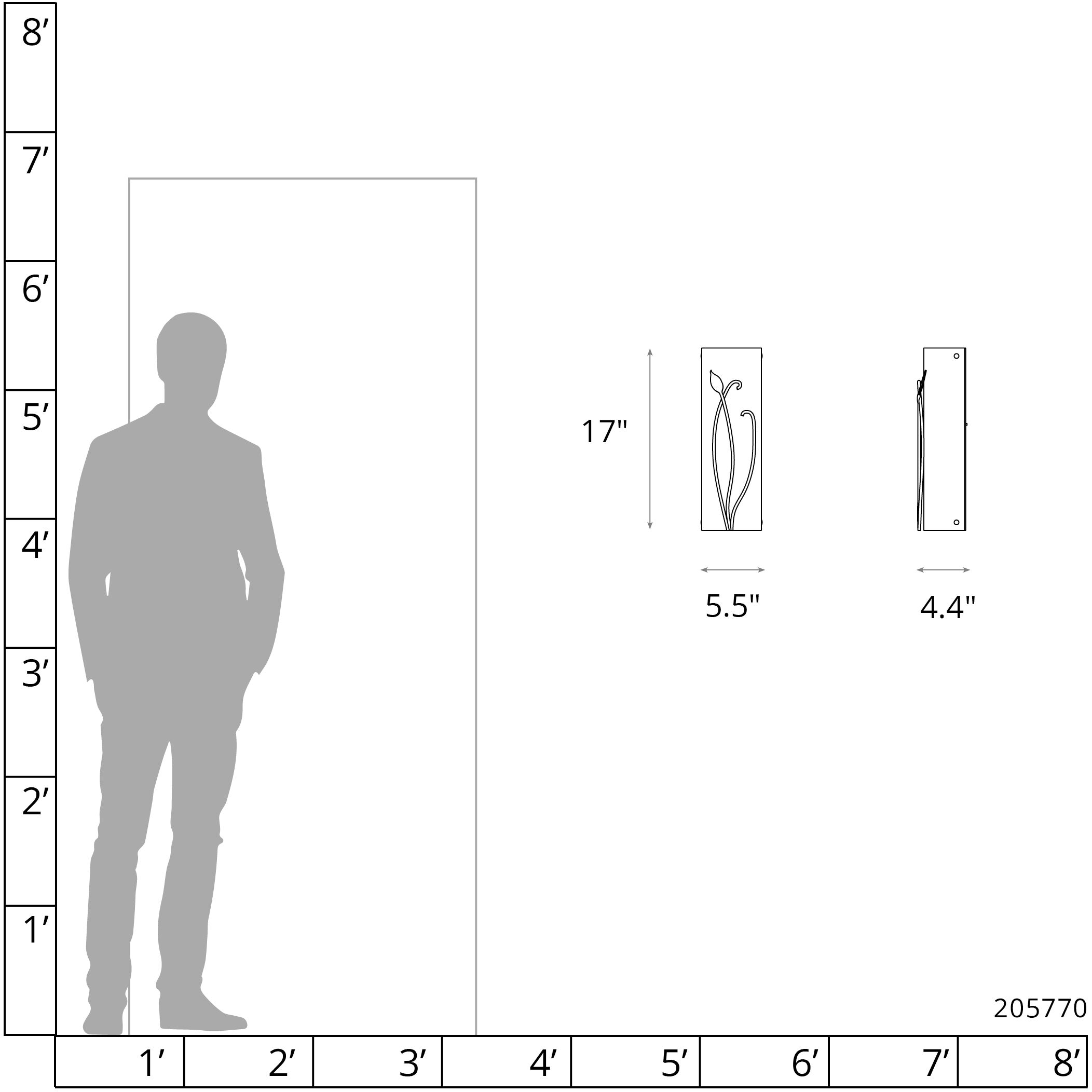 Forged Leaf and Stem 2 Light 5.5 inch Vintage Platinum Sconce Wall Light in Ivory Art