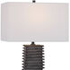 Sanderson 27 inch 150 watt Metallic Charcoal Glaze Table Lamp Portable Light