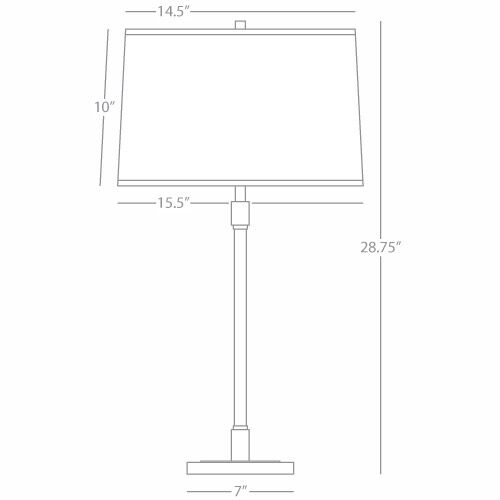 Bandit 29 inch 150 watt Deep Patina Bronze Table Lamp Portable Light