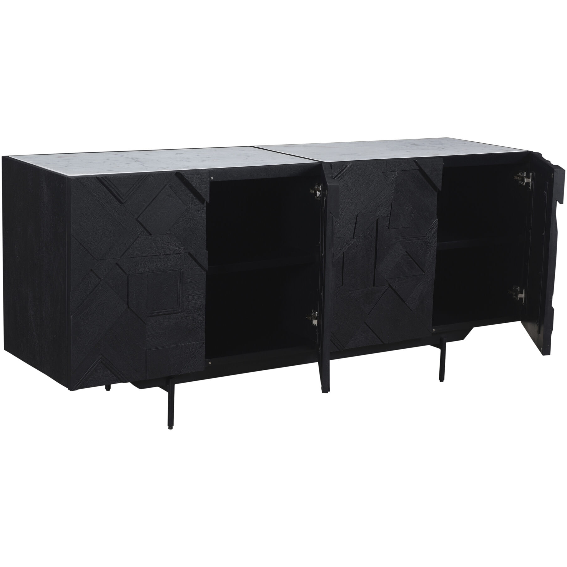 Kattan 72 X 18 inch Black Sideboard