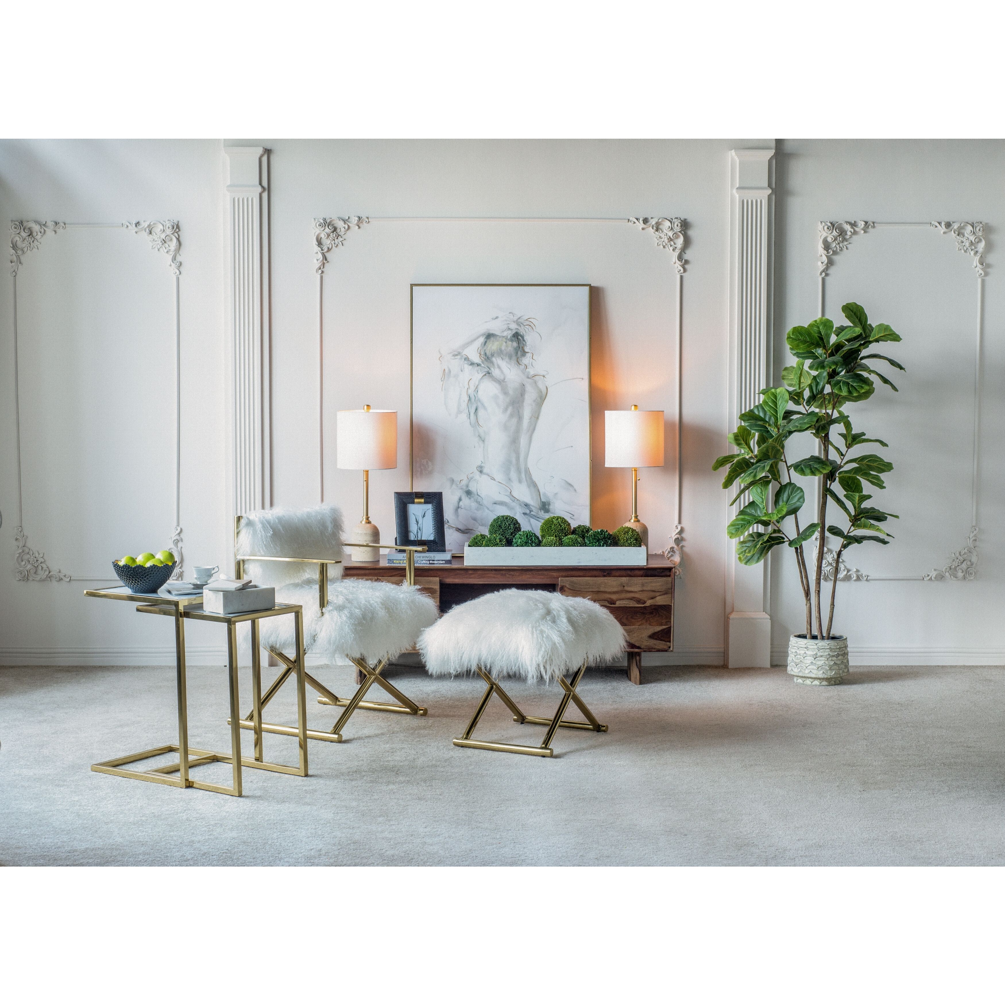 Anita 3.9 inch White/Brown Marble Boxes