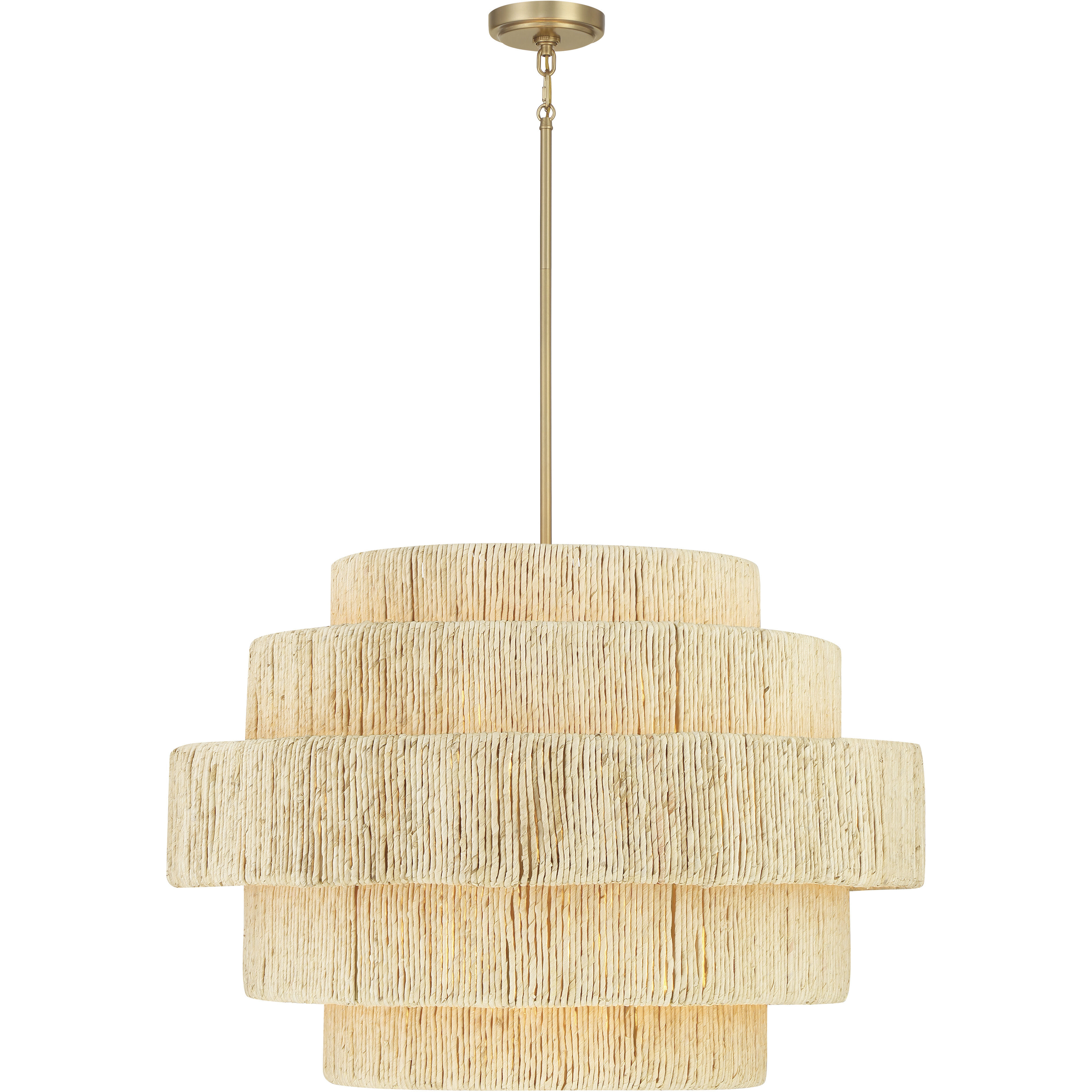 Caviana 6 Light 31 inch Signature Brass Pendant Ceiling Light