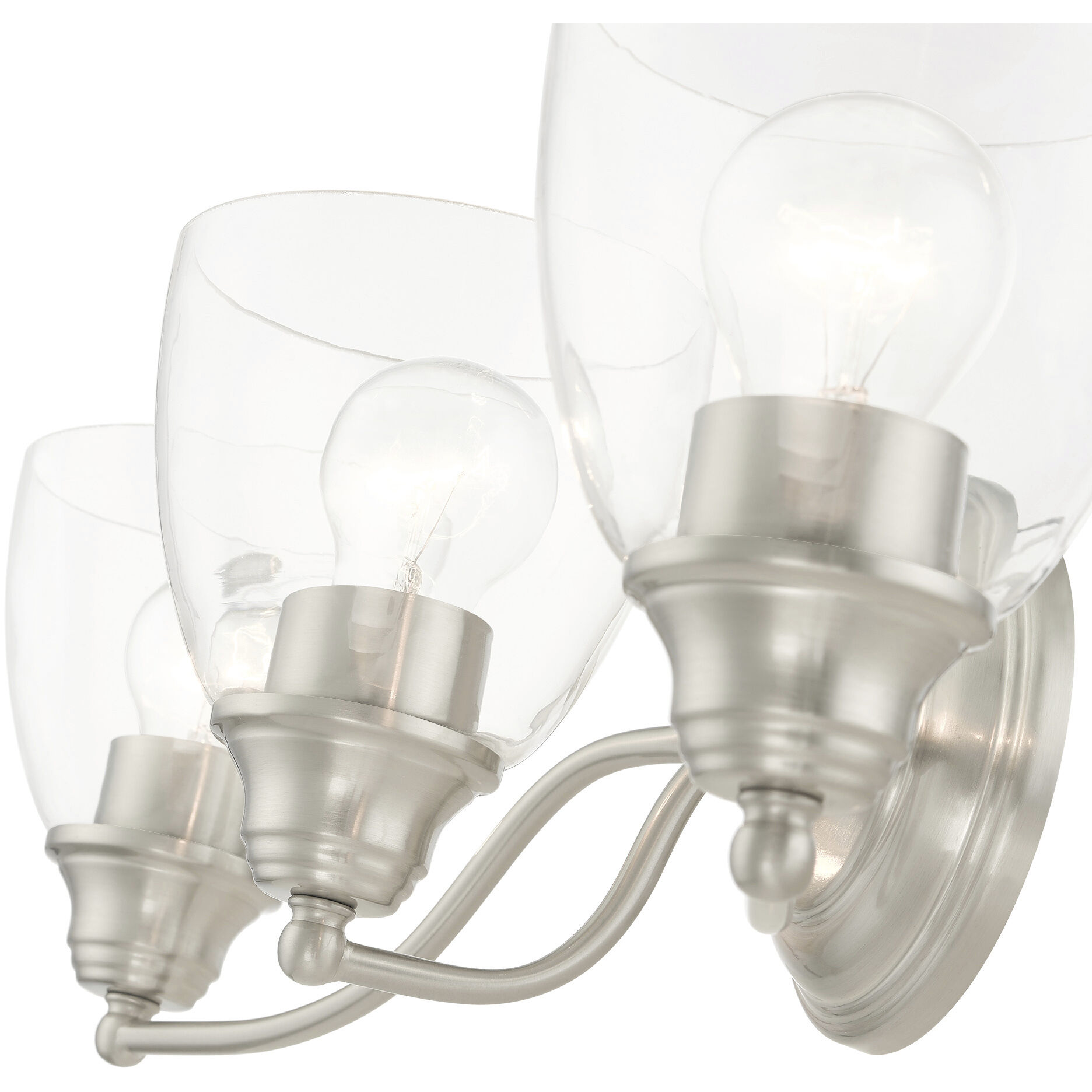 Montgomery 3 Light 23 inch Brushed Nickel Vanity Sconce Wall Light