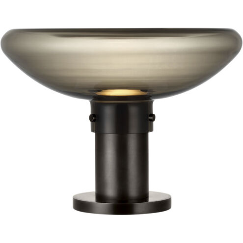 Avroko Morgan 11.8 inch 14.00 watt Burnished Bronze with Smoke Glass Table Lamp Portable Light