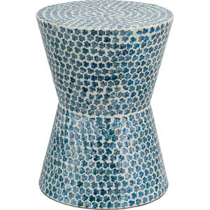 Round Tapered Accent 20 inch Blue Stool