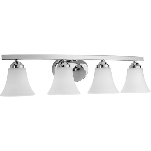 Adorn 4 Light 28 inch Polished Chrome Bath Vanity Wall Light in Etched