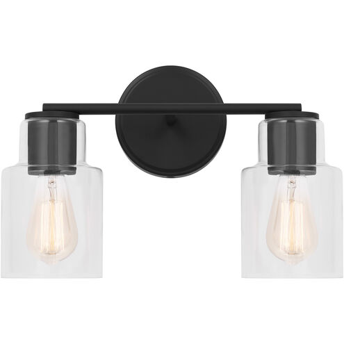 Drew & Jonathan Sayward 2 Light 14.13 inch Midnight Black Wall Bath Fixture Wall Light