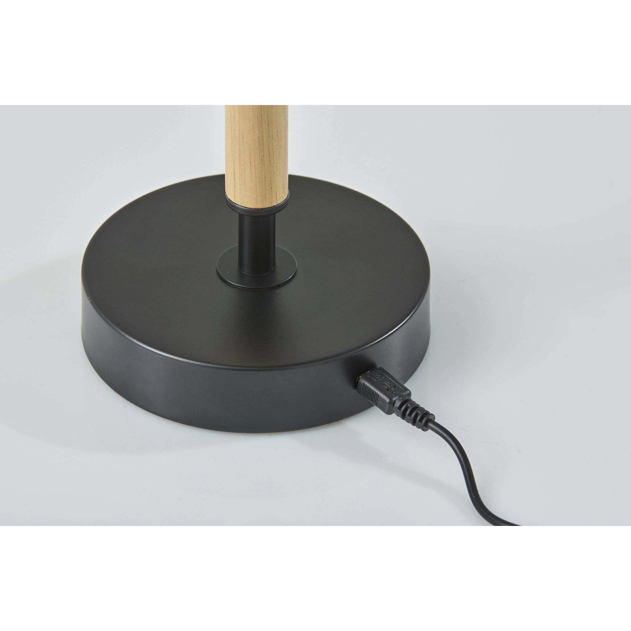 Ronny 14.63 inch 1.50 watt Natural Wood and Black LED Cordless Table Lamp Portable Light