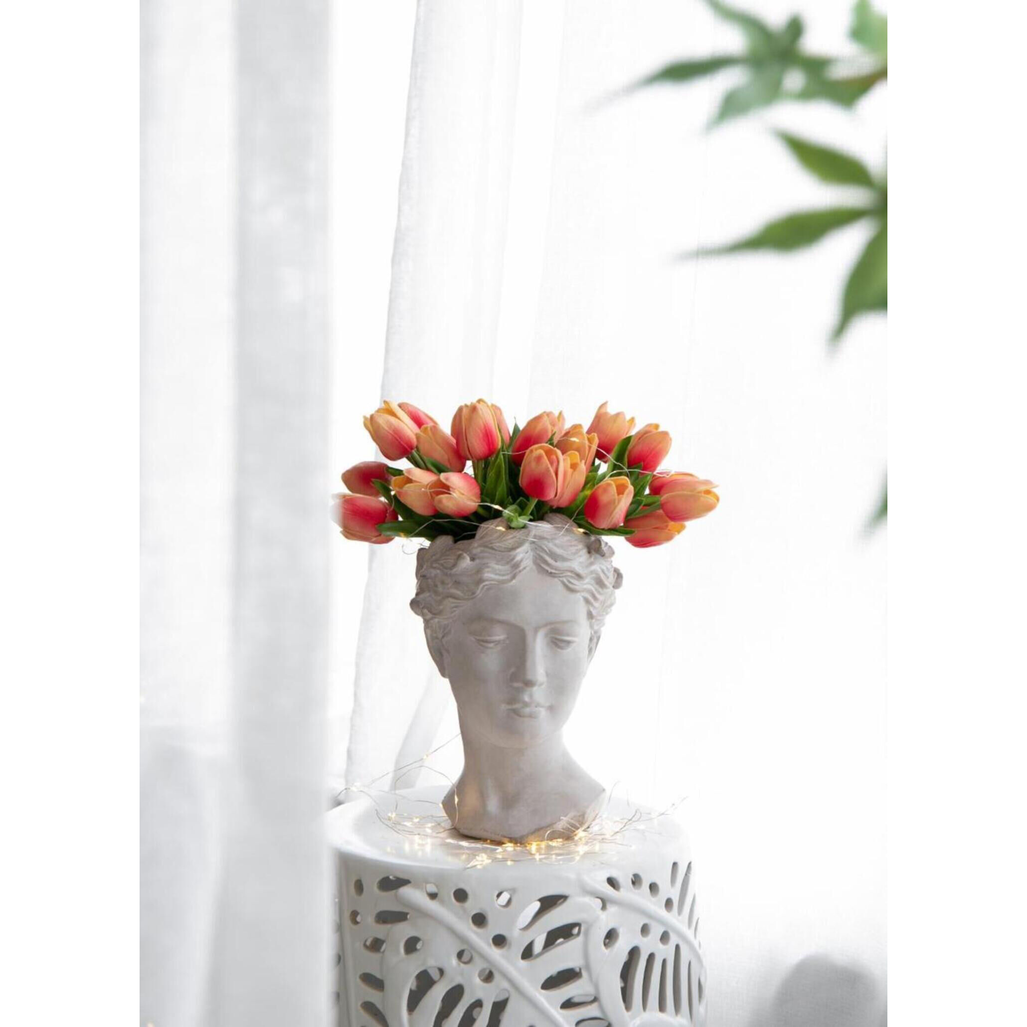 Visage White Wash Outdoor Vase