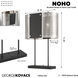 Noho 28 inch 100.00 watt Brushed Nickel W/ Sand Coal Table Lamp Portable Light