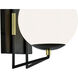 Cosmos LED 12.38 inch Matte Black with Satin Brass and Matte White Outdoor Wall Sconce