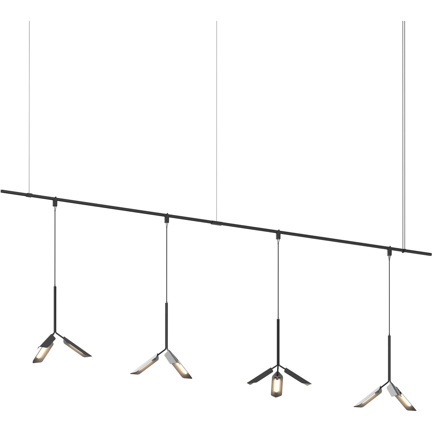 Suspenders LED 49 inch Satin Black Suspension Ceiling Light