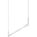 Thin-Line LED 48 inch Bright Satin Aluminum Pendant Ceiling Light in 4ft., 3500K