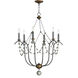 Formosa 6 Light 27 inch Golden Noir Chandelier Ceiling Light