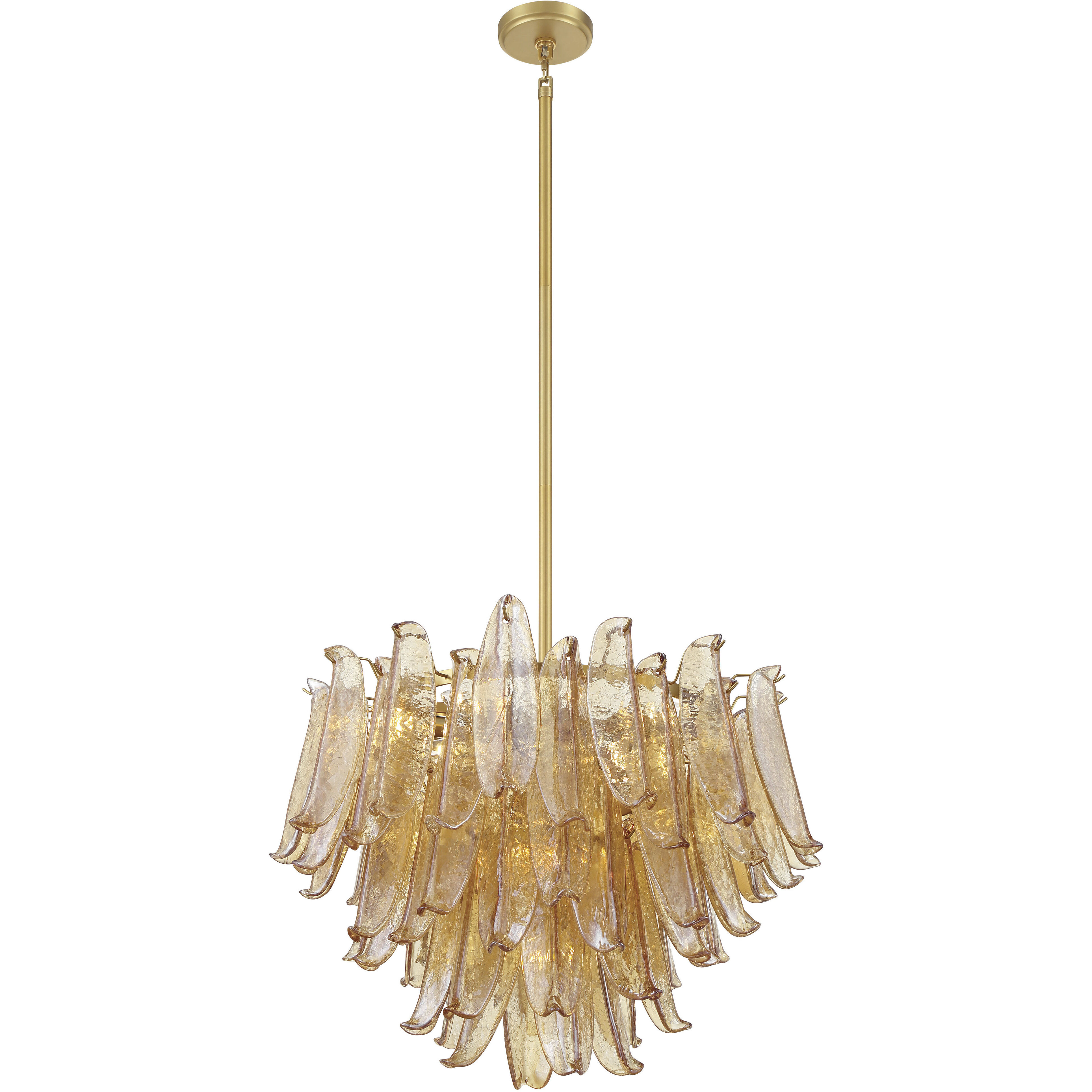 Regent 13 Light 28.25 inch Legacy Brass Chandelier Ceiling Light in Amber Crackled Glass