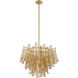 Regent 13 Light 28.25 inch Legacy Brass Chandelier Ceiling Light in Amber Crackled Glass