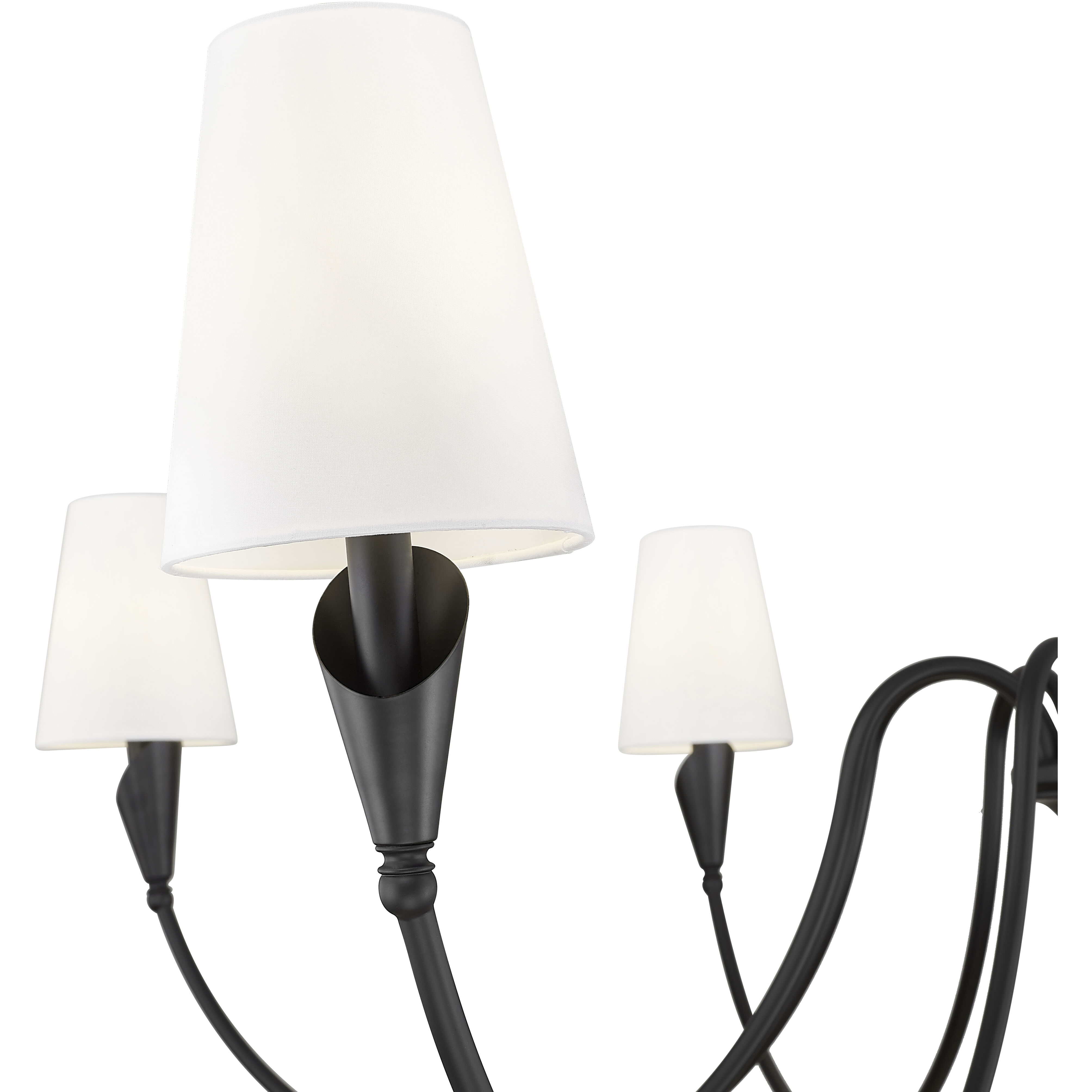 Claudelle 8 Light 65 inch Matte Black Chandelier Ceiling Light