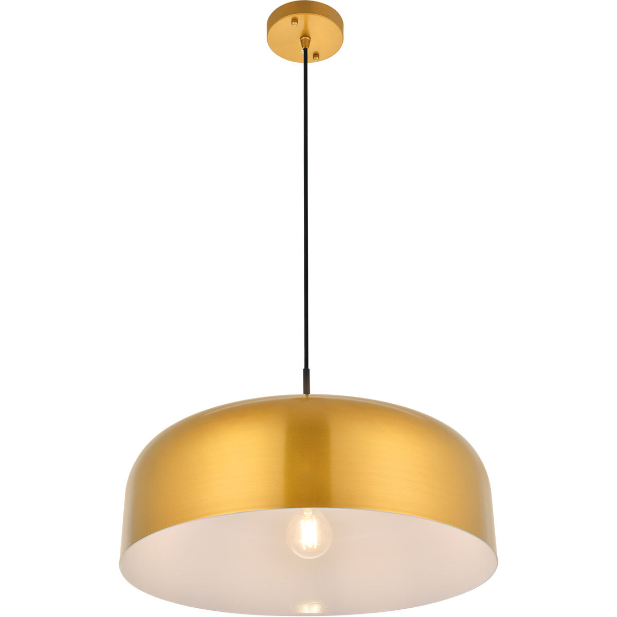 Etude 1 Light 19.3 inch Satin Gold Pendant Ceiling Light