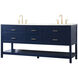 Sinclaire 72 X 22 X 34 inch Blue Vanity Sink Set
