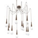 Raindrop LED 13.6 inch Burnished Bronze Swag Multi-Pendant Ceiling Light in 2700K LED