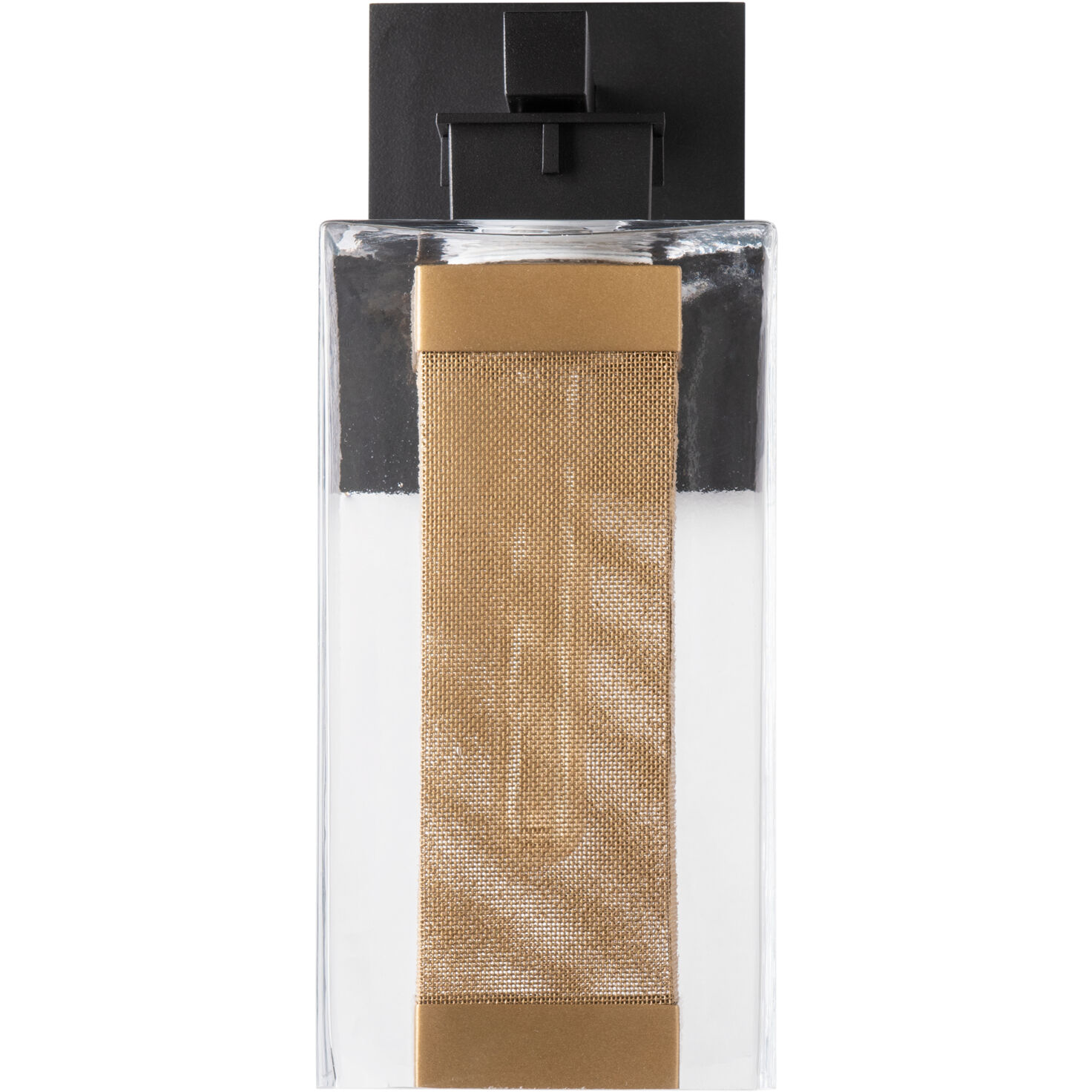 Polaris 1 Light 13.9 inch Coastal Black and Coastal Gold Outdoor Sconce in Coastal Black/Coastal Gold, Medium