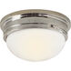 Chapman & Myers Marine 2 Light 12.75 inch Polished Nickel Flush Mount Ceiling Light, Large