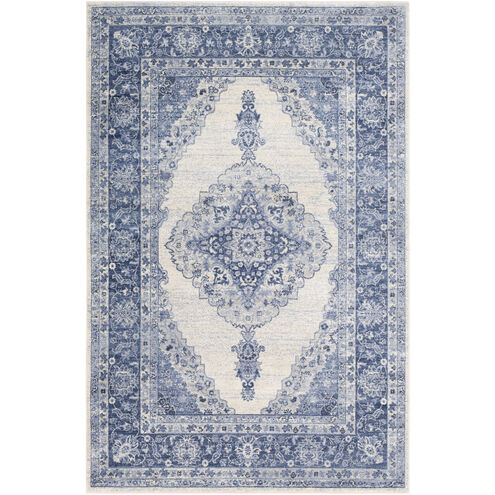 Indigo 87 X 63 inch Navy/Bright Blue/Medium Gray/White Rugs