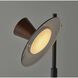 Elmore 16.5 inch 8 watt Black and Walnut Wood LED Desk Lamp Portable Light, with Smart Switch