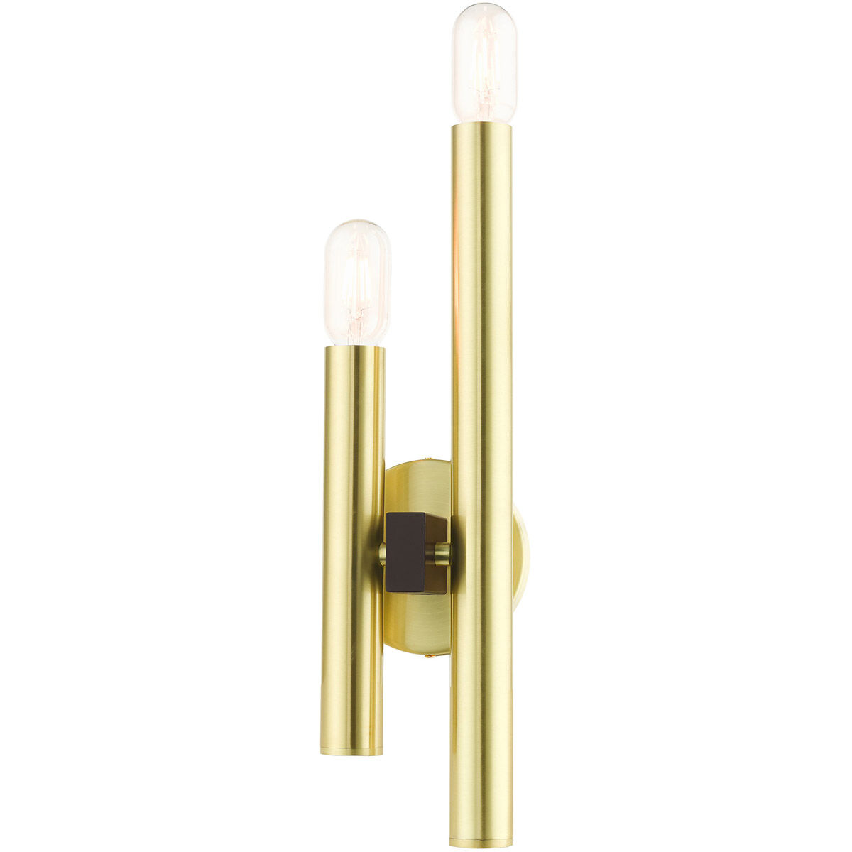 Helsinki 2 Light 5 inch Satin Brass ADA ADA Double Sconce Wall Light