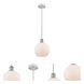 Ballston Athens LED 8 inch White and Polished Chrome Mini Pendant Ceiling Light, Ballston