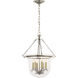 Chapman & Myers Country Bell Jar 6 Light 15.5 inch Antique Nickel Lantern Pendant Ceiling Light, Medium
